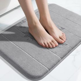 Memory Foam Bath Mat, Super Soft Absorbent Bathroom Rug Non Slip 24x17 Inch, Quick Dry, Machine Washable Floor Carpet for Tub Shower