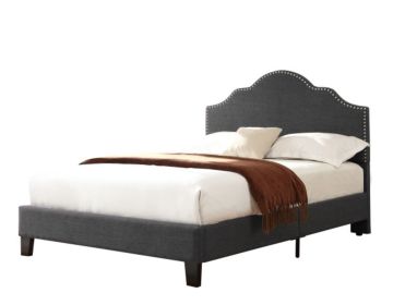 Gray Full Upholstered Bed